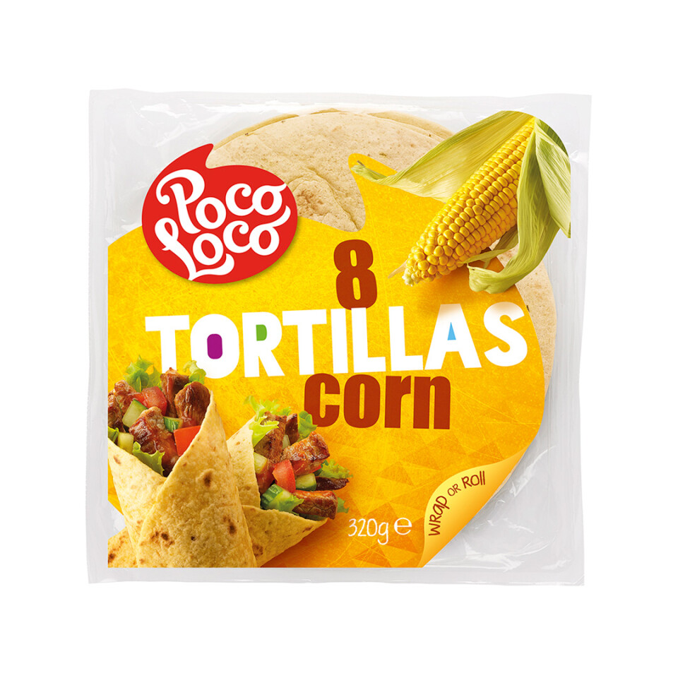 Image 320g Corn Flour Tortilla Wrap 8x20cm