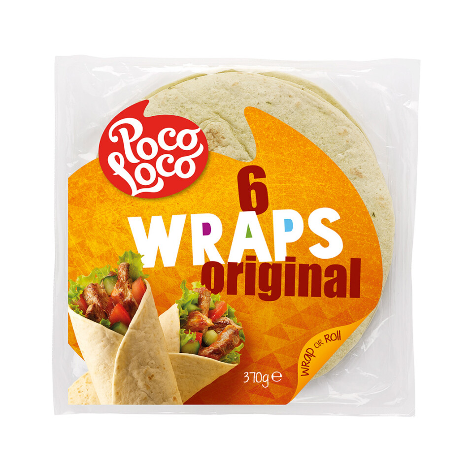 Image 370g Plain FlourTortilla Wrap 6x25cm